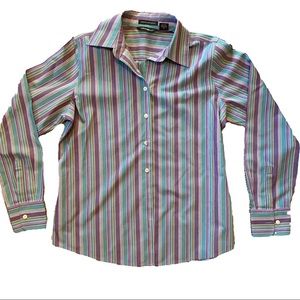 eddie bauer striped button up dress shirt.